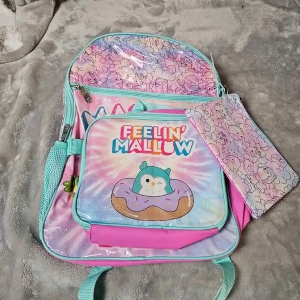 Feelin’ Mallow Kids Backpack + Matching Pouch Pastel Unicorn